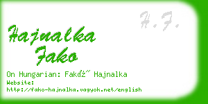 hajnalka fako business card